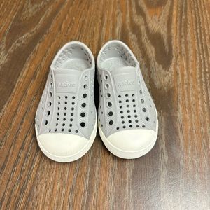 Grey Native shoes size 6.